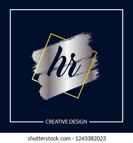 Initial Letter HR Logo Template Design