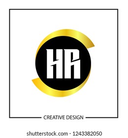 Initial Letter HR Logo Template Design
