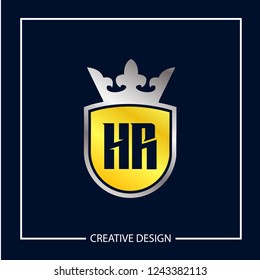 Initial Letter HR Logo Template Design