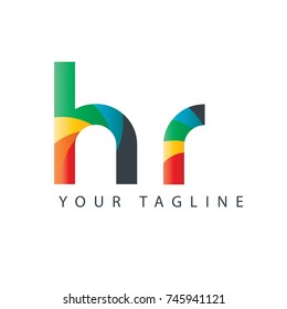 Initial Letter HR Rounded Design Logo