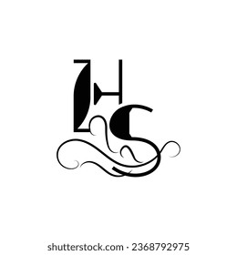 
Initial letter HS logo design creative modern symbol icon monogram