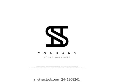 Initial Letter HS or SH Logo Design