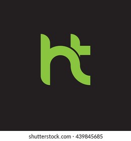 initial letter ht linked round lowercase logo green