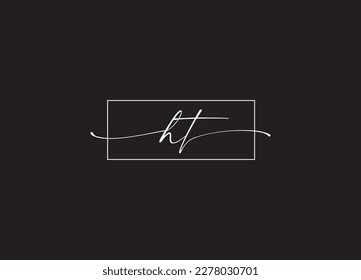 Initial Letter HT  Logo Design  Icon Template Element