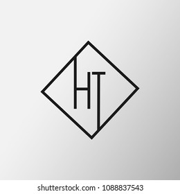Initial Letter HT Logo Template