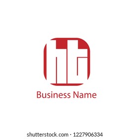 Initial Letter HT Logo Template Design