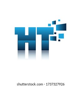 Vector de logotipo de monograma de la letra inicial HT.EPS 10