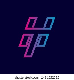Initial Letter HT or TH  Logo, Monogram Logo letter H with T combination, design logo template, vector illustration