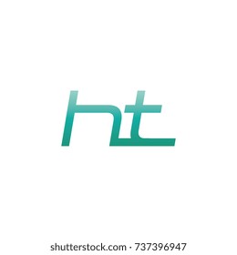 initial letter ht thin logo design