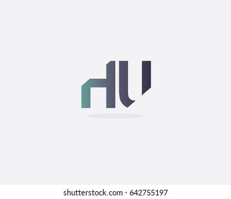 Initial Letter Hu Logo Design Stock Vector (Royalty Free) 642755197 ...