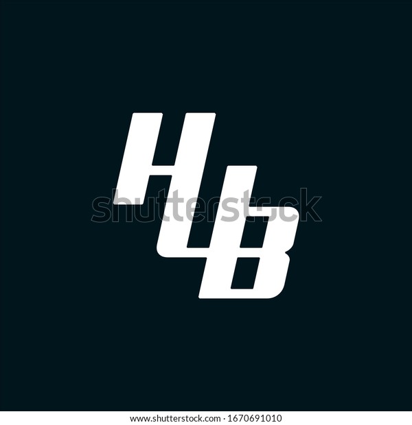 Initial Letter Hub Text Logotype Template Stock Vector (Royalty Free ...