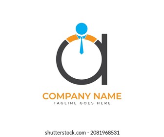 initial letter A Human Logo. Businessman Logo Vector illustrations. Vector Logo design for business and consulting company.
