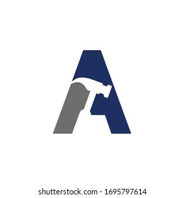 initial letter a hummer logo vector