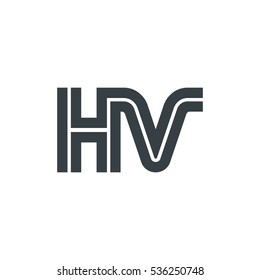 Initial Letter Hv Linked Design Logo Stock Vector (Royalty Free) 536250748