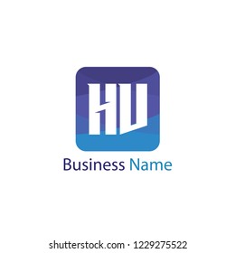 Initial Letter HV Logo Template Design