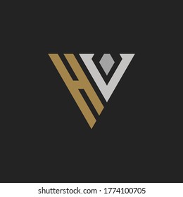 Initial Letter HV Logo Template Design 