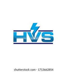 initial letter hvs logo vector