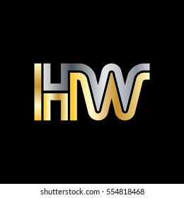Initial Letter HW Linked Design Logo