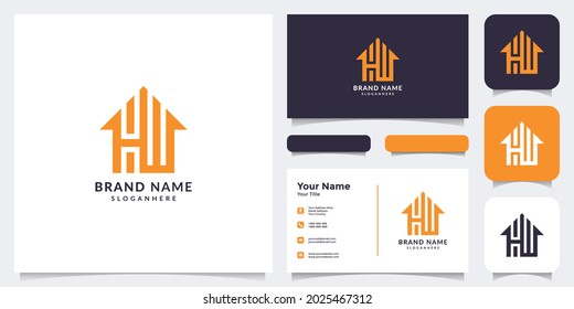 Initial letter HW logo. home logo. real estate. a unique, exclusive, elegant, professional, clean, simple, modern logo. It would be perfect for your company 