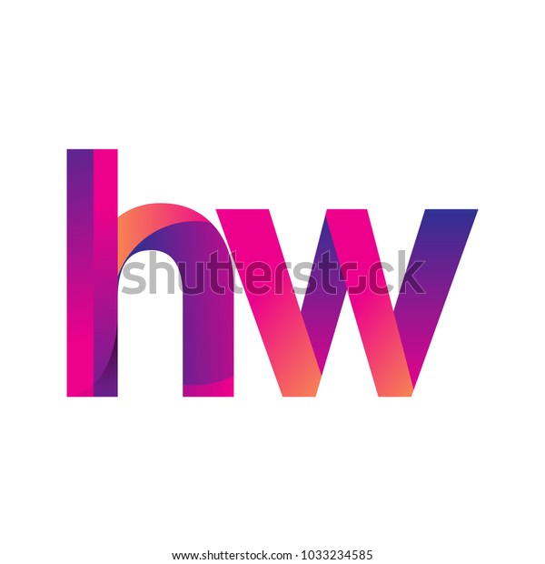 Initial Letter Hw Logo Lowercase Magenta Stock Vector (Royalty Free ...