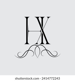 Initial letter HX logo design creative modern symbol icon monogram