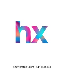 Initial Letter HX Logo Lowercase colorful design, Modern and Simple Logo Design.
