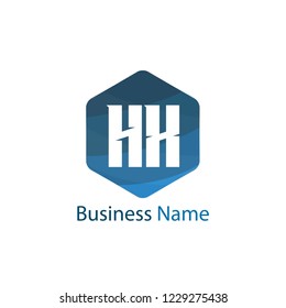 Initial Letter HX Logo Template Design