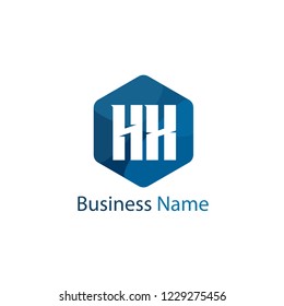 Initial Letter HX Logo Template Design