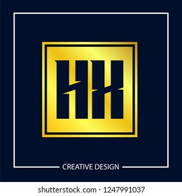 Initial Letter HX Logo Template Design