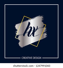 Initial Letter HX Logo Template Design