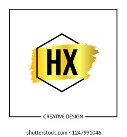 Initial Letter HX Logo Template Design