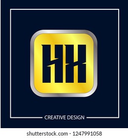 Initial Letter HX Logo Template Design