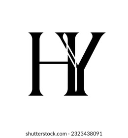 Initial letter HY logo design creative