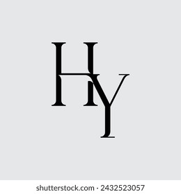Initial letter HY logo design creative modern symbol icon monogram
