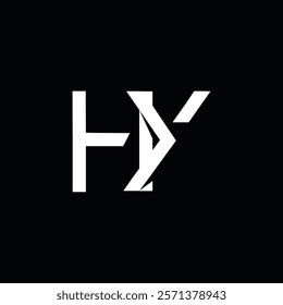 Initial letter HY logo design 
