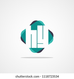 Initial Letter HY Logo Template Design