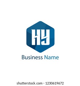 Initial Letter HY Logo Template Design
