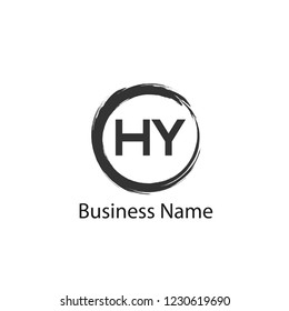 Initial Letter HY Logo Template Design