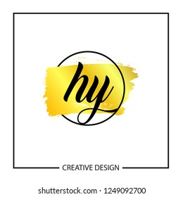 Initial Letter HY Logo Template Design