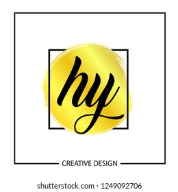 Initial Letter HY Logo Template Design