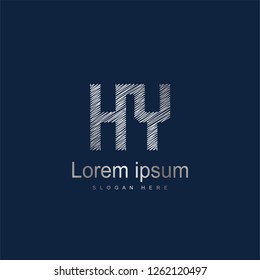 Initial Letter HY Logo Template Vector Design