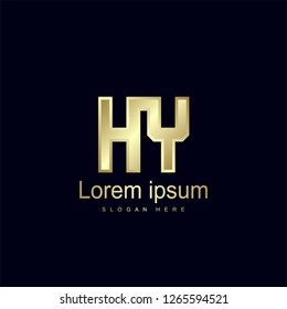 Initial Letter HY Logo Template Vector Design