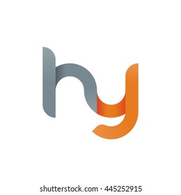 Initial Letter Hy Modern Linked Circle Stock Vector (royalty Free 