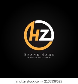Logotipo de la carta inicial HZ - Logotipo de negocio mínimo