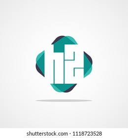 Initial Letter HZ Logo Template Design