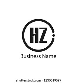 Initial Letter HZ Logo Template Design