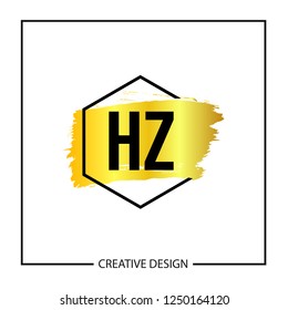 Initial Letter HZ Logo Template Design