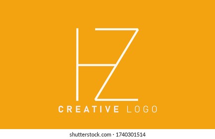 Initial Letter HZ ZH H Z logo design
