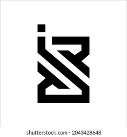 La letra inicial I, IS, diseño del logotipo ISR