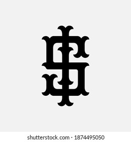 Letra inicial I, S, IS o SI solapadas, interbloqueadas, logotipo de monograma, color negro sobre fondo blanco